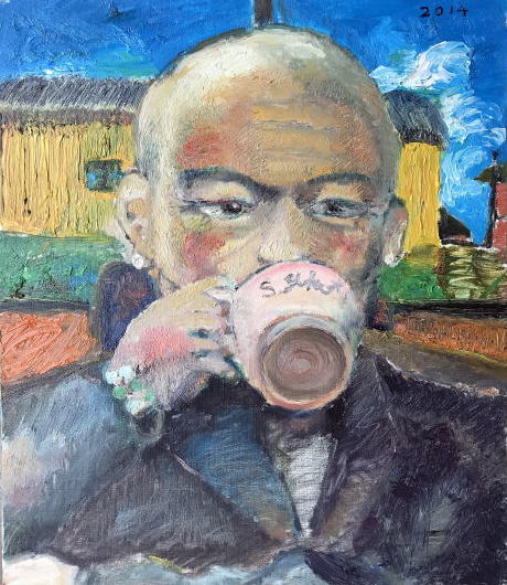 お隣のおじさん　今日も元気